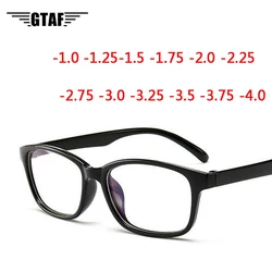 -1.0 -1.25 -1.50 -1.75 -2.0 -2.5 -3.0 -4.0 Fashion Vintage Refractive Myopia Glasses Women Men Short-sight Eyewear Black Frame