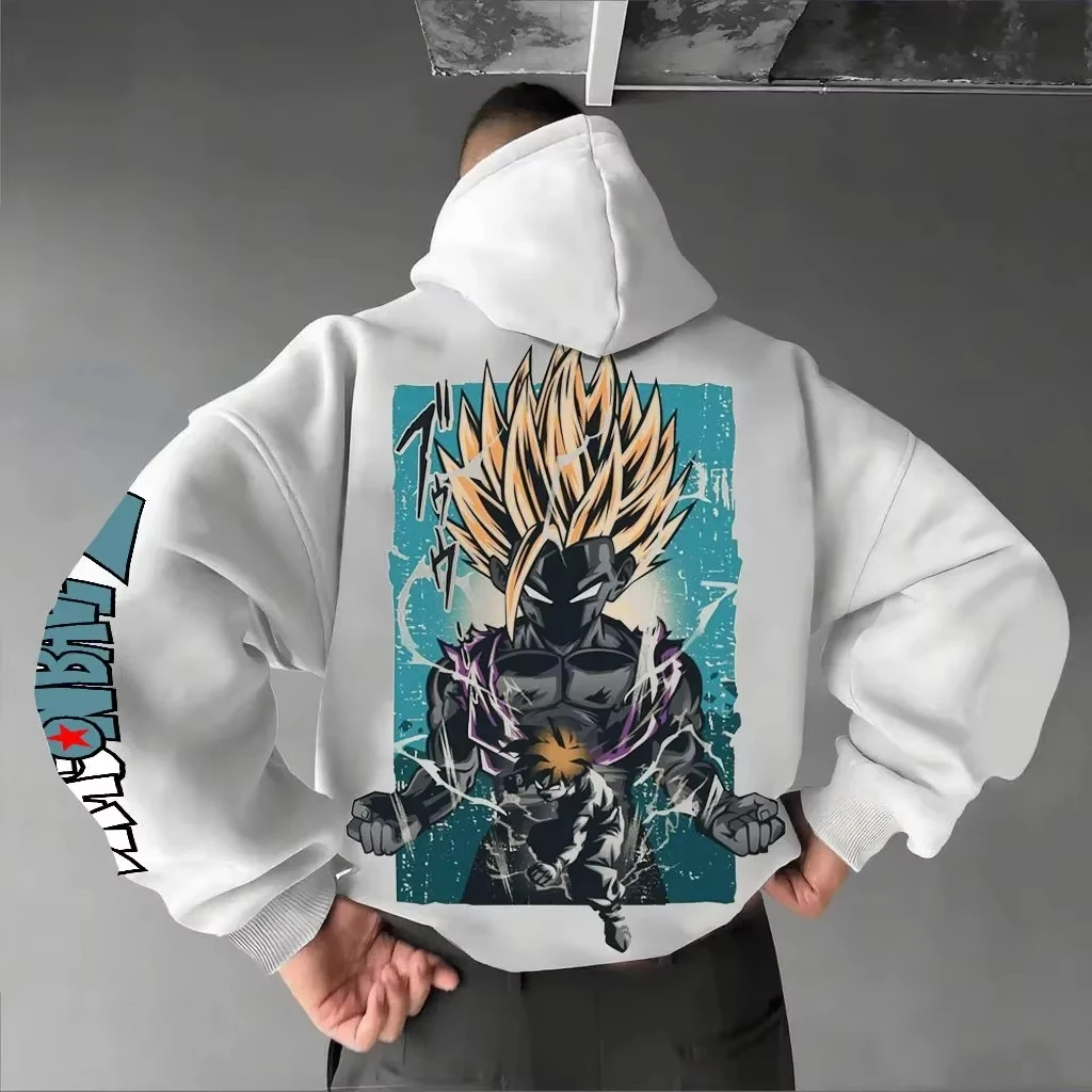 

2025 Oversized Hoodies Anime Dragon Ball Men's Clothing Sweatshirt Autumn Trendy Cotton Casual Women Long Sleeve Sportswear Tops