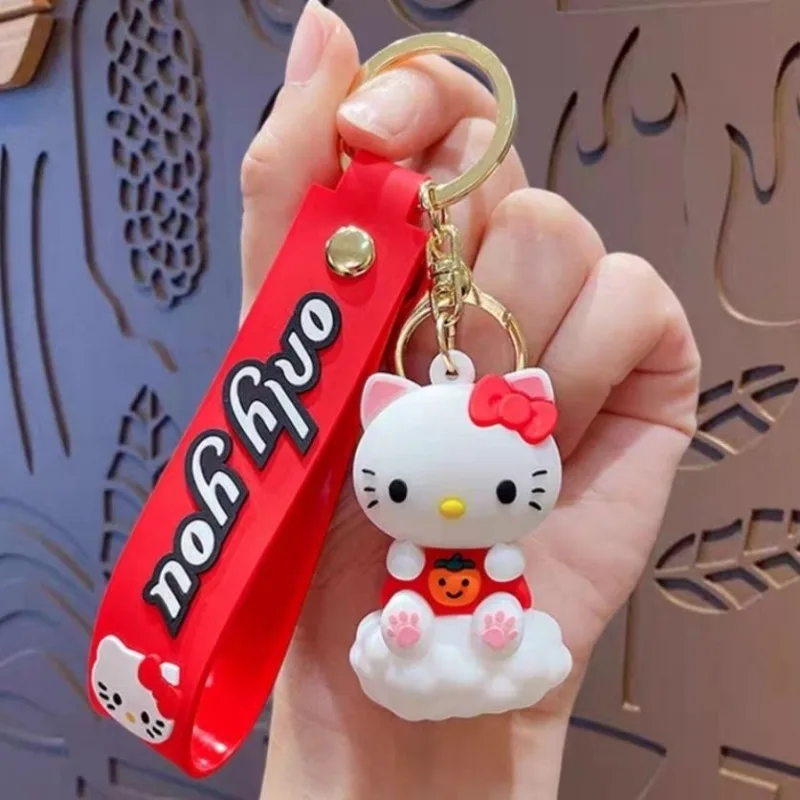 Cute Creative Cartoon Car Keychain para homens e mulheres, pingente, Pompompurin, Pochacco, Hello Kitty, Periféricos Animação, Novo