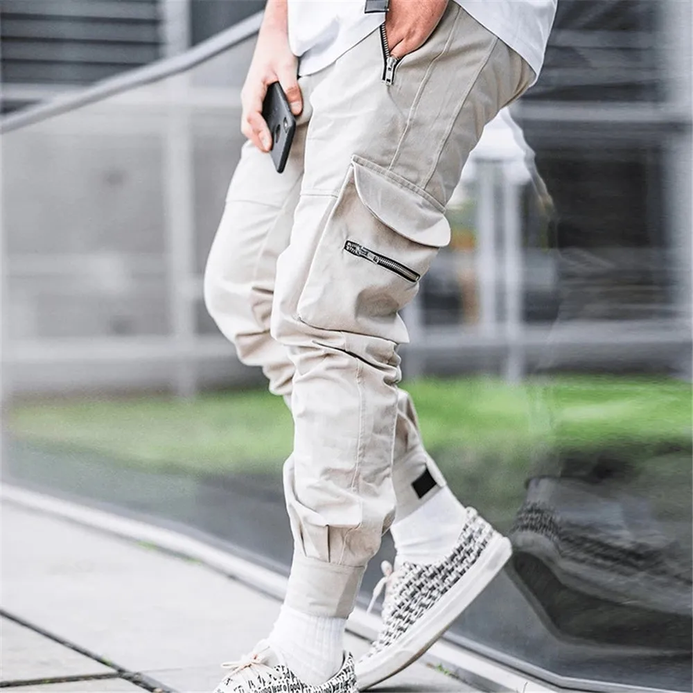 

Joggers Men Harem Pants Multi Pockets Streetwear Hip Hop Sweatpants Harajuku 2022 Spring New Casual Track Cargo Pant Trousers