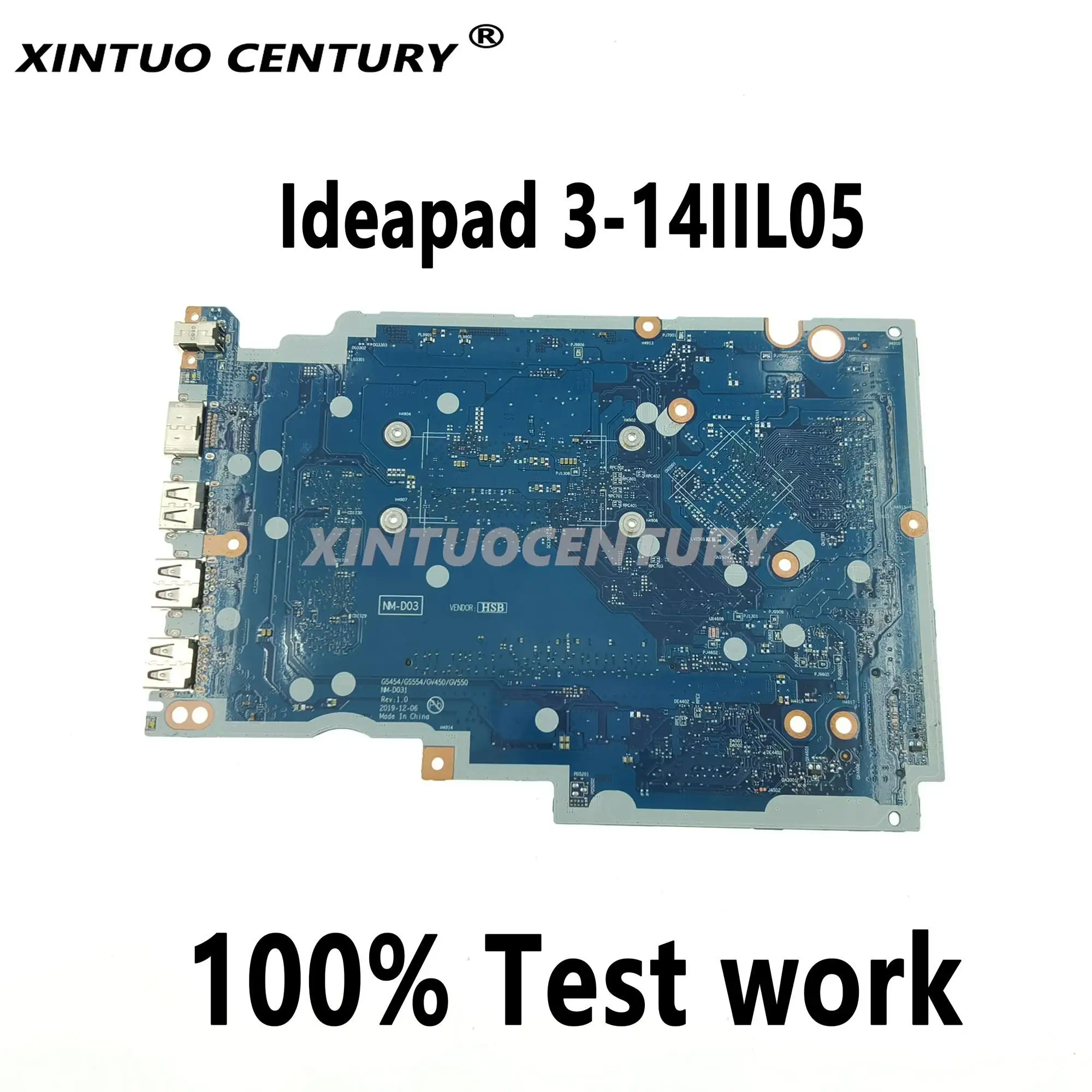 High quality for Lenovo Ideapad 3-14IIL05   Laptop motherboard NM-D031 I3-1005G1 SRGKF CPU 4G RAM DDR4 100% test work