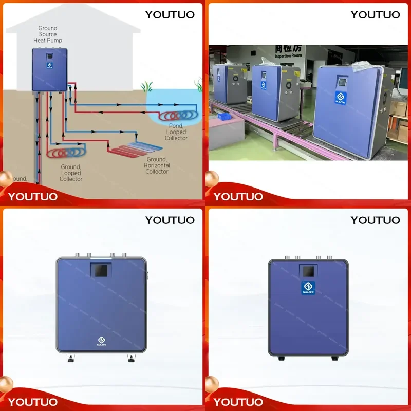 10KW 20KW Geothermal Heat Pump Water Heater R32 Inverter Water Source Heat Pump for Home Heating and Cooling System