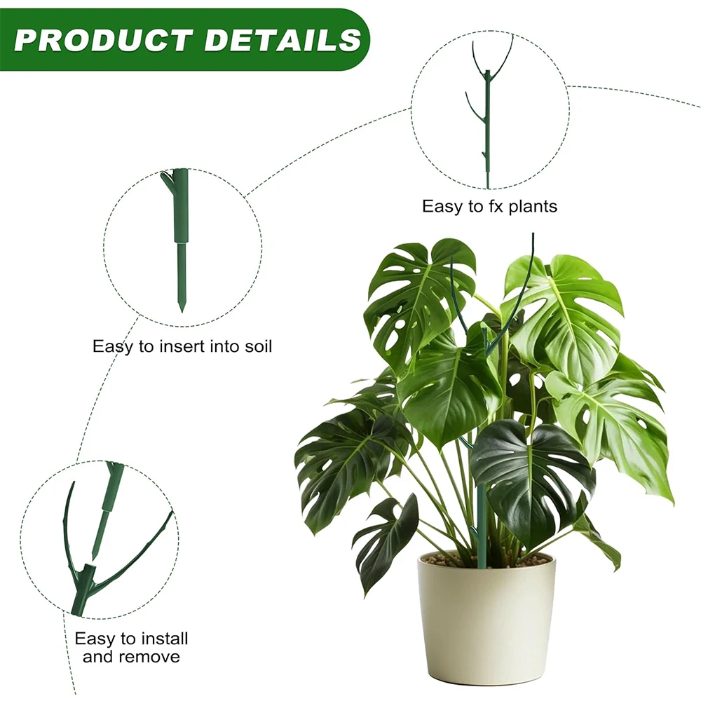 Plant Support Pile Climbing Vine Stake Bonsai Fixing Rod Garden Plants Stake Holder Flower Support Potted Plant Climbing Rack