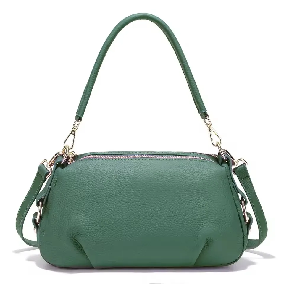 

Casual Women's Genuine Leather Bag High Quality Small Cowhide Pillow Handbag Female Shoulder Crossbody Ladies Leather Bags