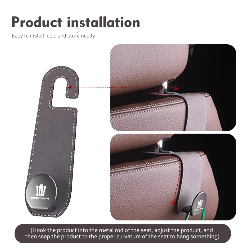 Car Seat Headrest Hook Storage Hanger Handbag Holder Bracket For Toyota Crown Yaris Corolla Prius Auris CHR Land Cruiser RAV4