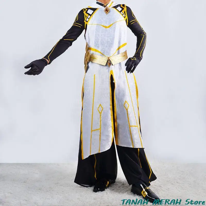 ZhongLi Genshim Cosplay Kostuums Rex Lapis Morax Outfits Pruik Volledige Set Genshin Impact Zhongli Cosplay Voor Mannen Vrouwen