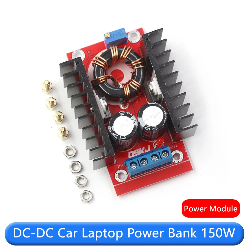 Banco de energía DC-DC para ordenador portátil de coche, módulo de impulso ajustable de 10-32V a 12-35V, 150W