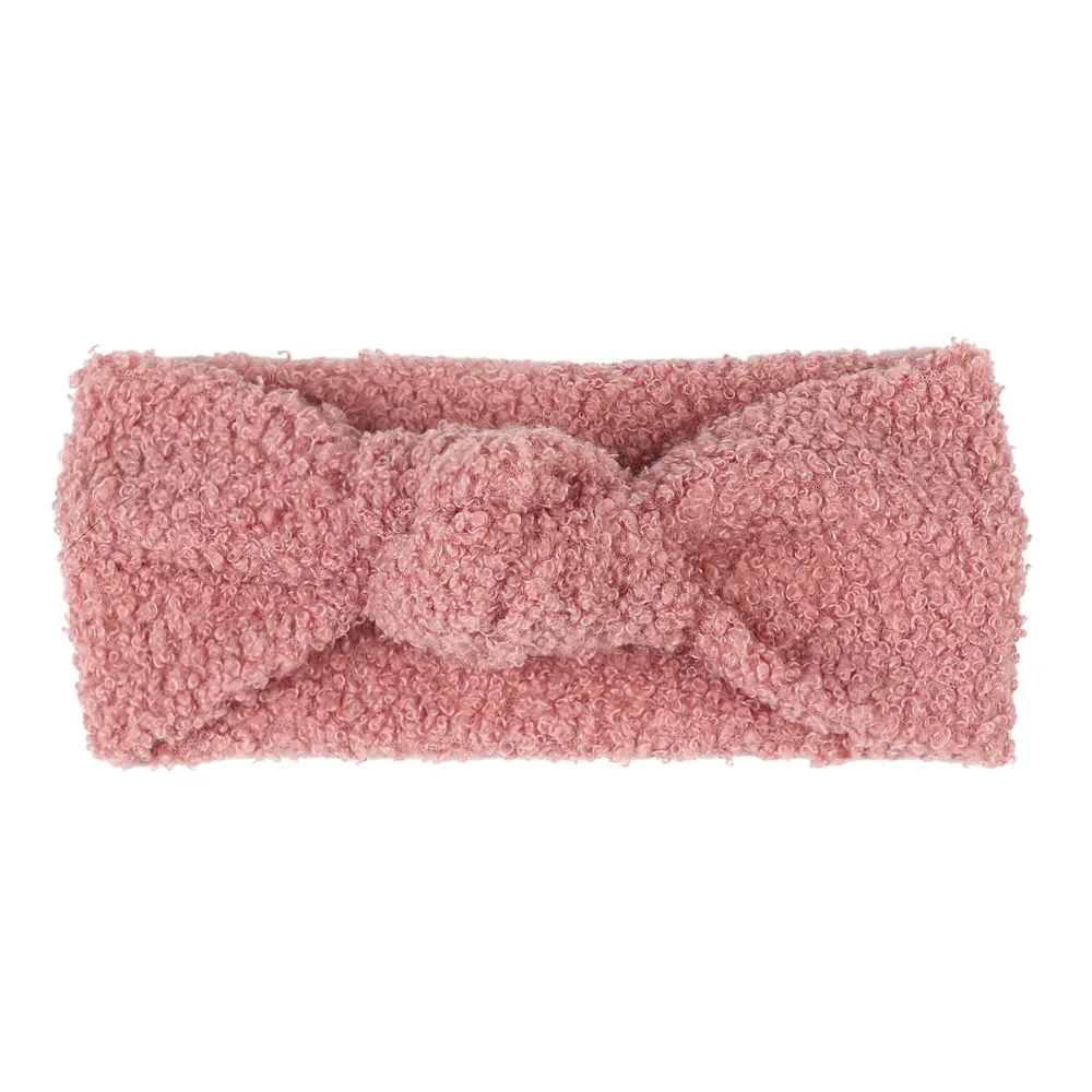 Baby Stirnbänder Teddy Stoff Stirnband Mädchen Haarband Knoten Top Turban Kinder Haarschmuck Neugeborenen Herbst Winter Headwrap – Detail 11