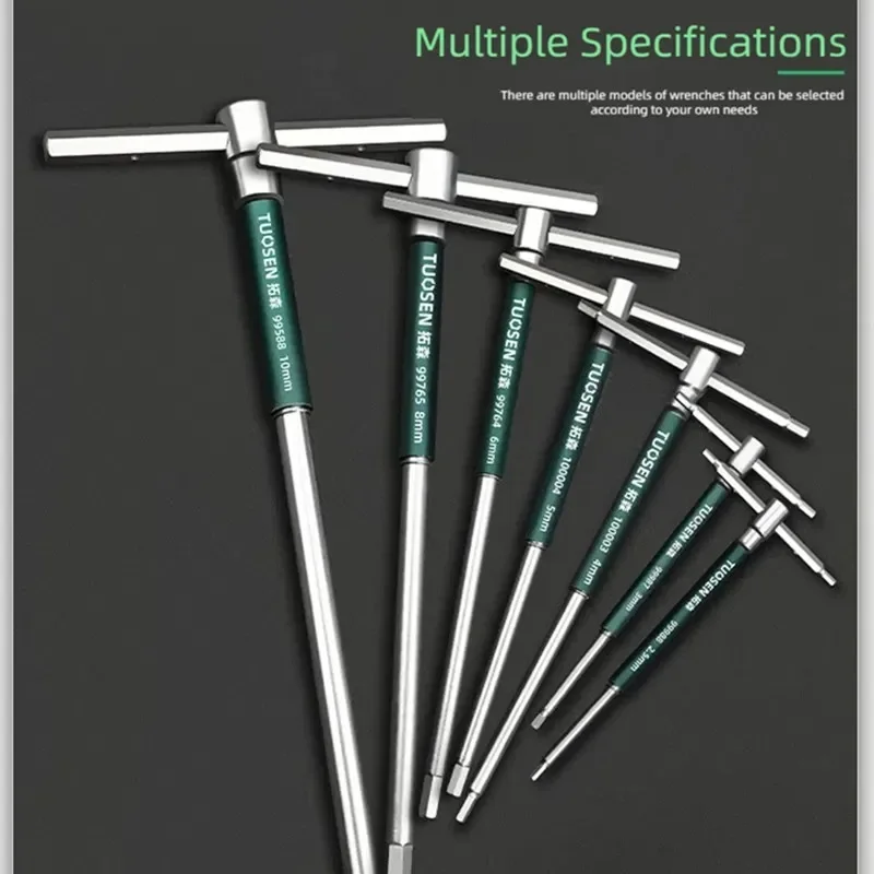 TUOSEN Torx Screwdriver Set T-Handle Hex Wrench Kit 7 Sizes 2.5-10mm Extended T-Socket
