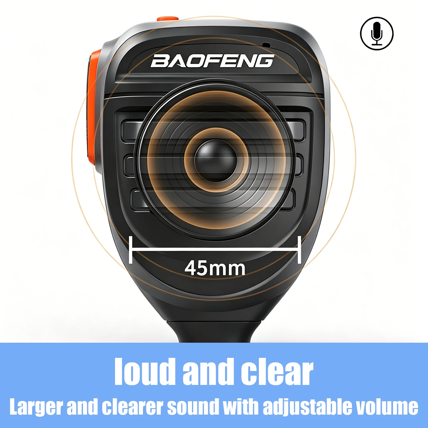Baofeng Handheld Microphone 2026 Walkie-Talkie Microphone Is Suitable for Kenwood Baofeng Motorcycle Handheld Radios, K-Head Bao