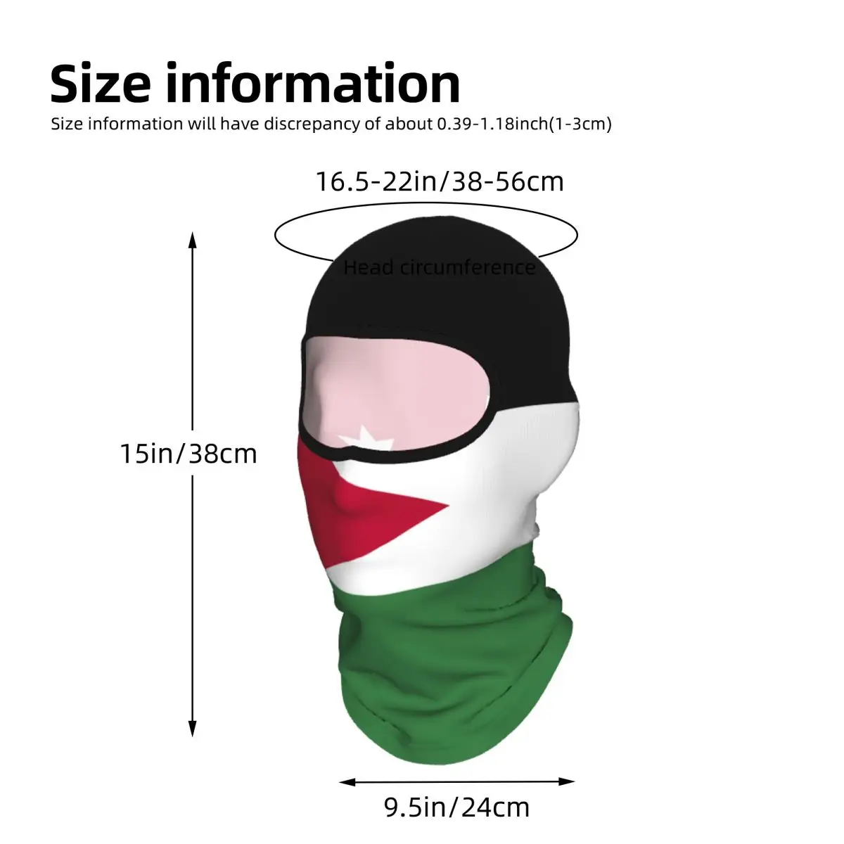 Jordan Flag Outdoor Cool Sunscreen Motorcycle Face Mask Moto Biker Wind Cap Mask Stopper Windproof Bicycle Cycling Headgear - view 2