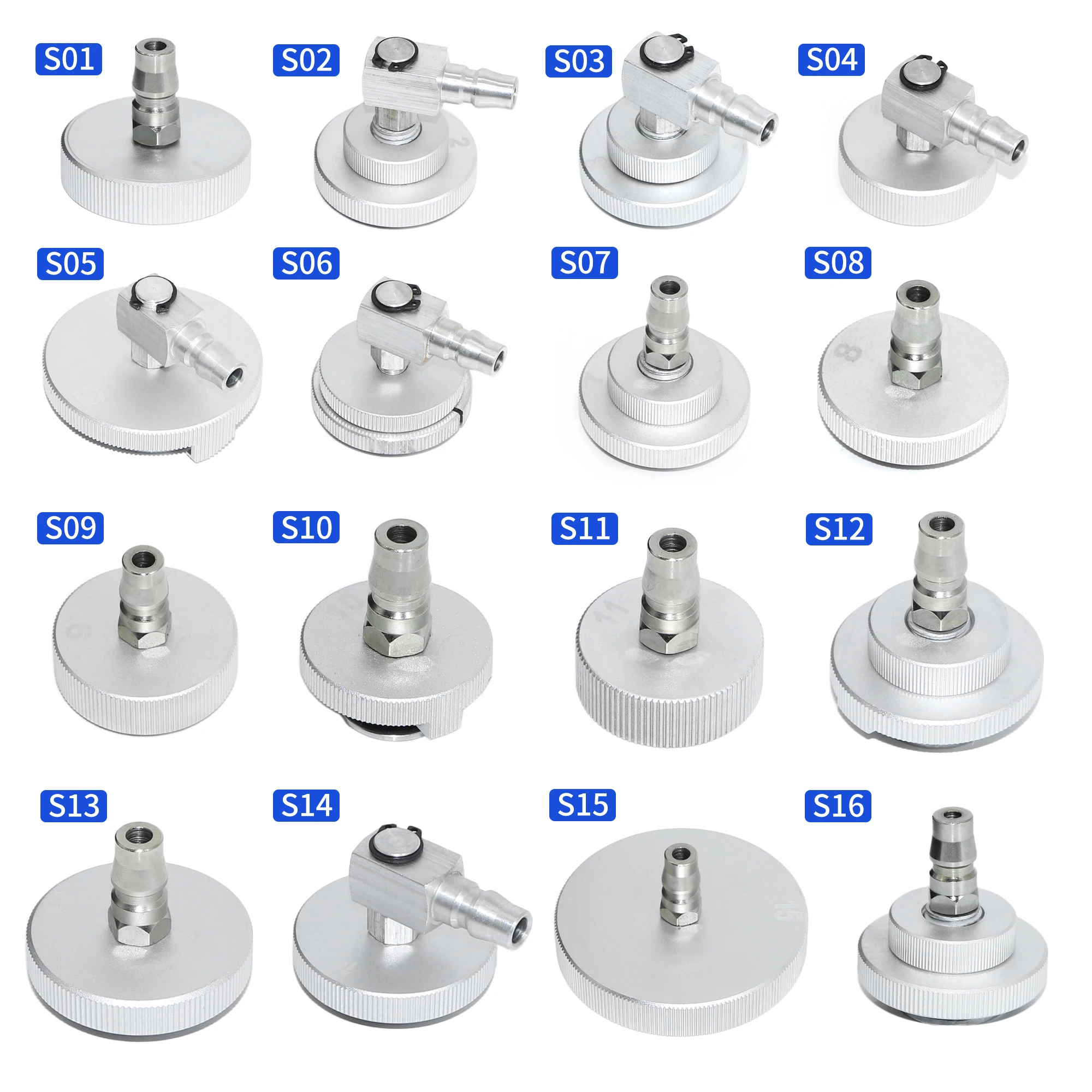

Заводские продажи, 17 шт., набор адаптеров для тормозной жидкости, адаптер для прокачки тормозной жидкости, алюминиевый сплав, высокая точность, портативный для автомобилей