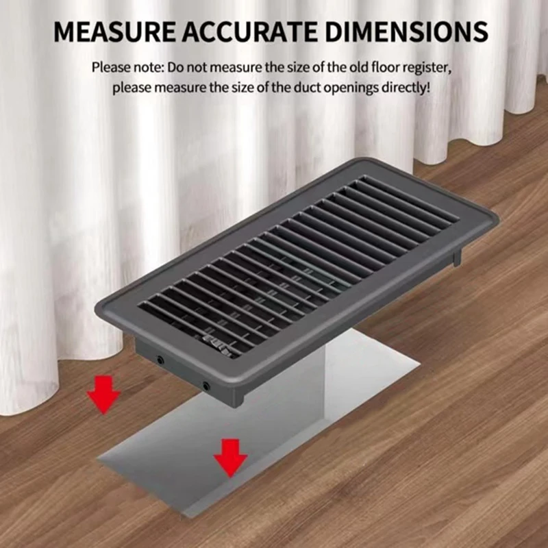 家庭用フロアベントカバー、調整可能なエアベント、磁気ベントメッシュ、4x10 "、2個