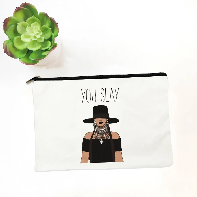 Pop Singer Pattern Cosmetics Makeup Canvas Linen Pouch Bags Travel Toiletry Bag Cosmetic Organizer Women's Toilet Kits Case