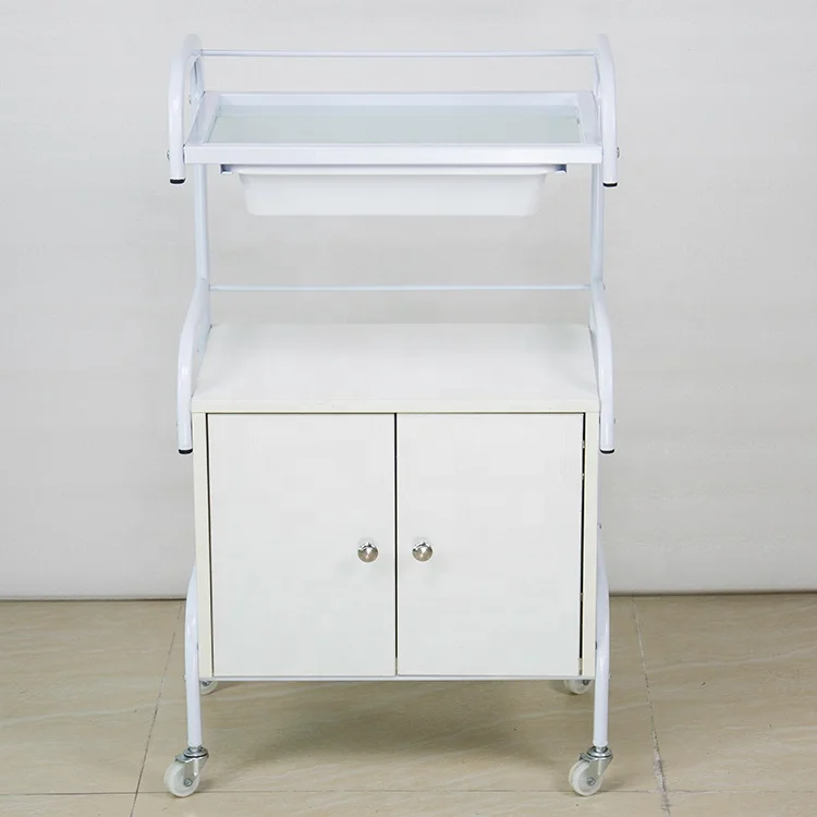 Rolling Trolley Salon and Spa Use Moving Stand Trolley Cabinet Beauty Machine Display With Wheels
