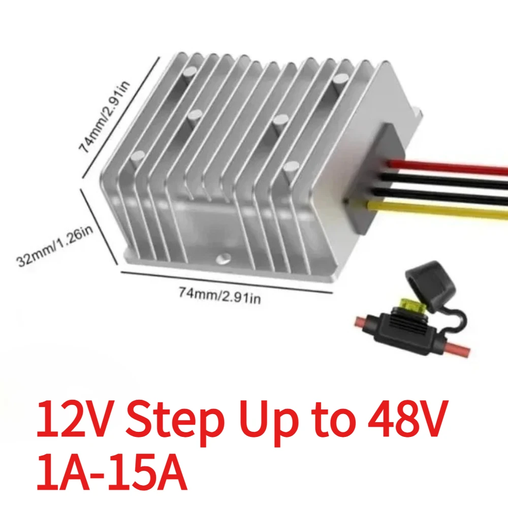 DC 12V Step Up to 48V 1A-15A DC Voltage Converter Regulator Reducer for Light Power Supply Transformer Volt CE Waterproof Module