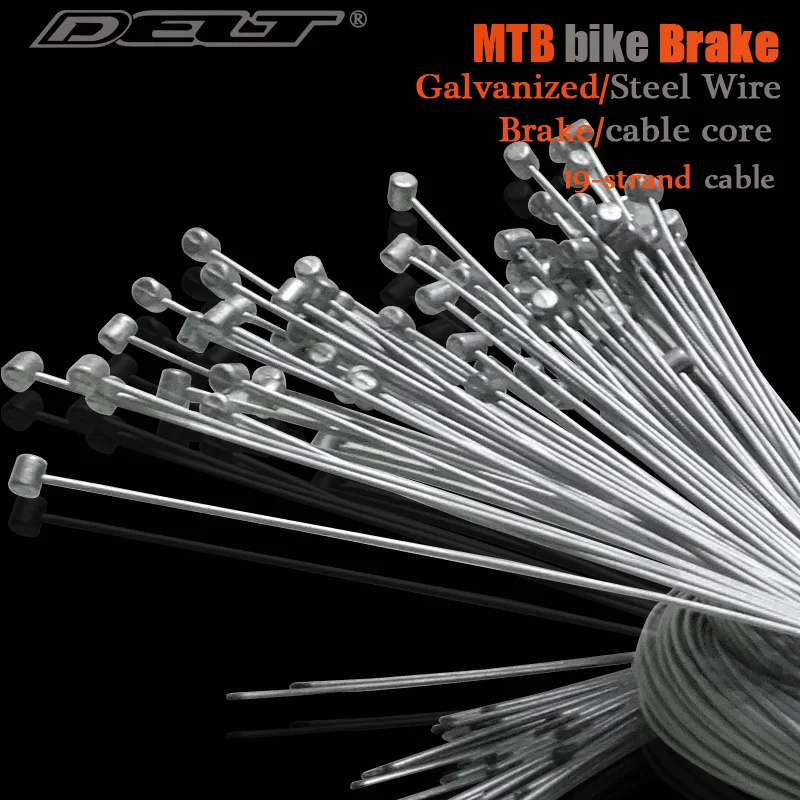 DELT 10 قطعة 1100/1800/2500 مللي متر كابلات فرامل الدراجة ، كابل الفرامل الداخلي الأساسية ، سلك فولاذي مجلفن ، كابل فرامل الدراجة أجزاء الدراجة