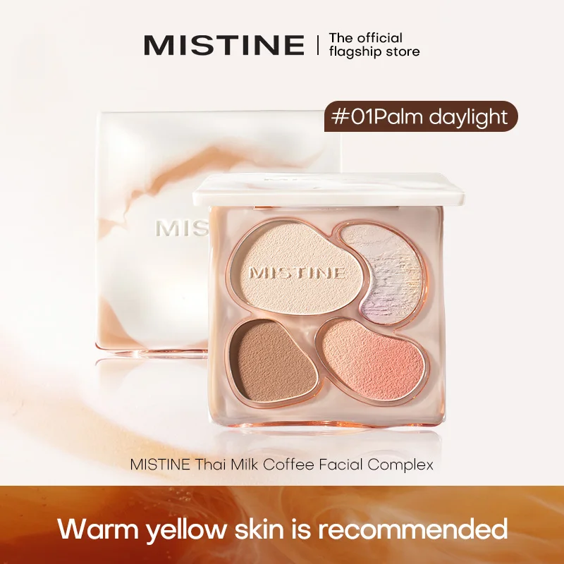 

Mistine Thai Latte Blush Contour Palette for Highlighter Blush Eyeshadow