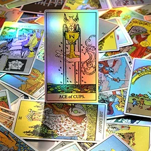 Regenbogen-Tarotkarten-Set, Tarotkarten für Anfänger, Holografisches Tarot-Deck, 78 Stück, Englisch, Für Spirituelles Wachstum – Detail 11