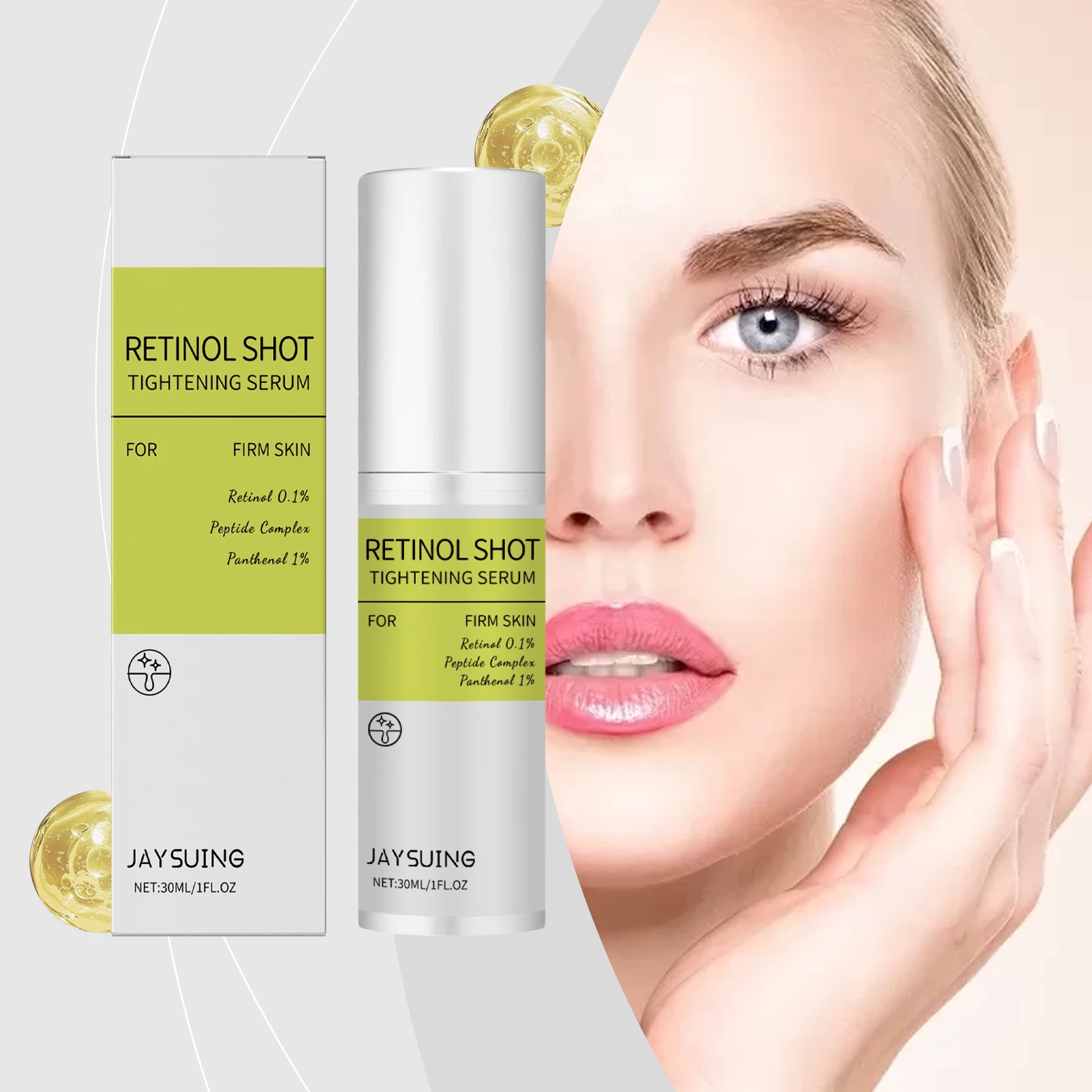 Retinol Facial Anti Aging Serum Smooth Wrinkles Fine Lines Gentle Skin Brightening Dark Spot Corrector Hydrate Firming Essence