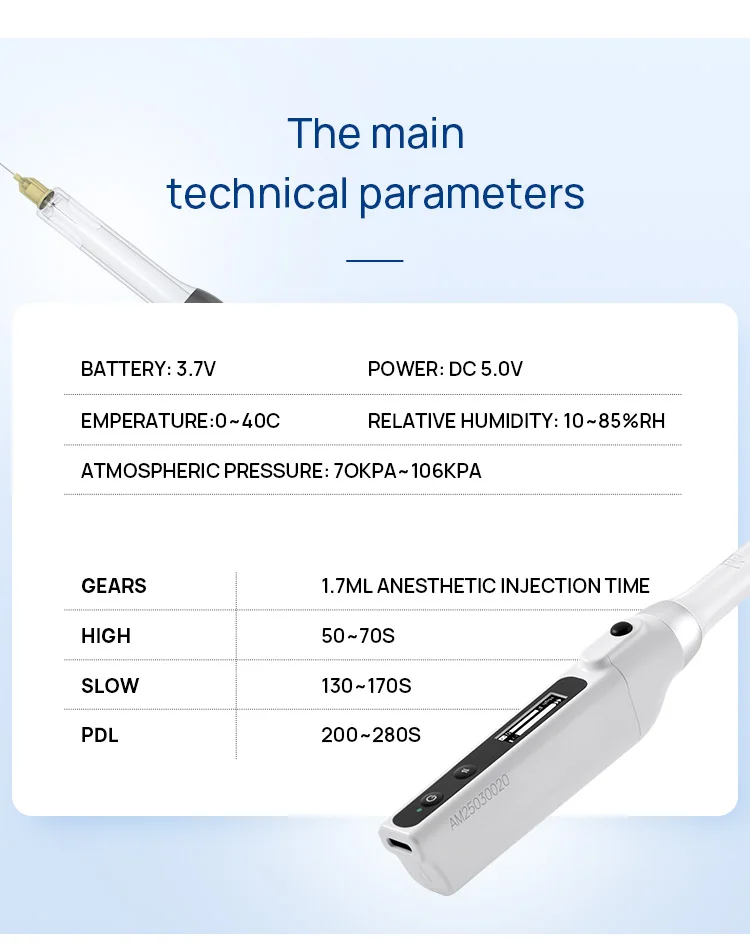 AZDENT Dental Oral Anesthesia Injector Professionelles schmerzloses lokales Anästhesiegerät mit LCD-Display Zahnmedizininstrumente – Detail 18