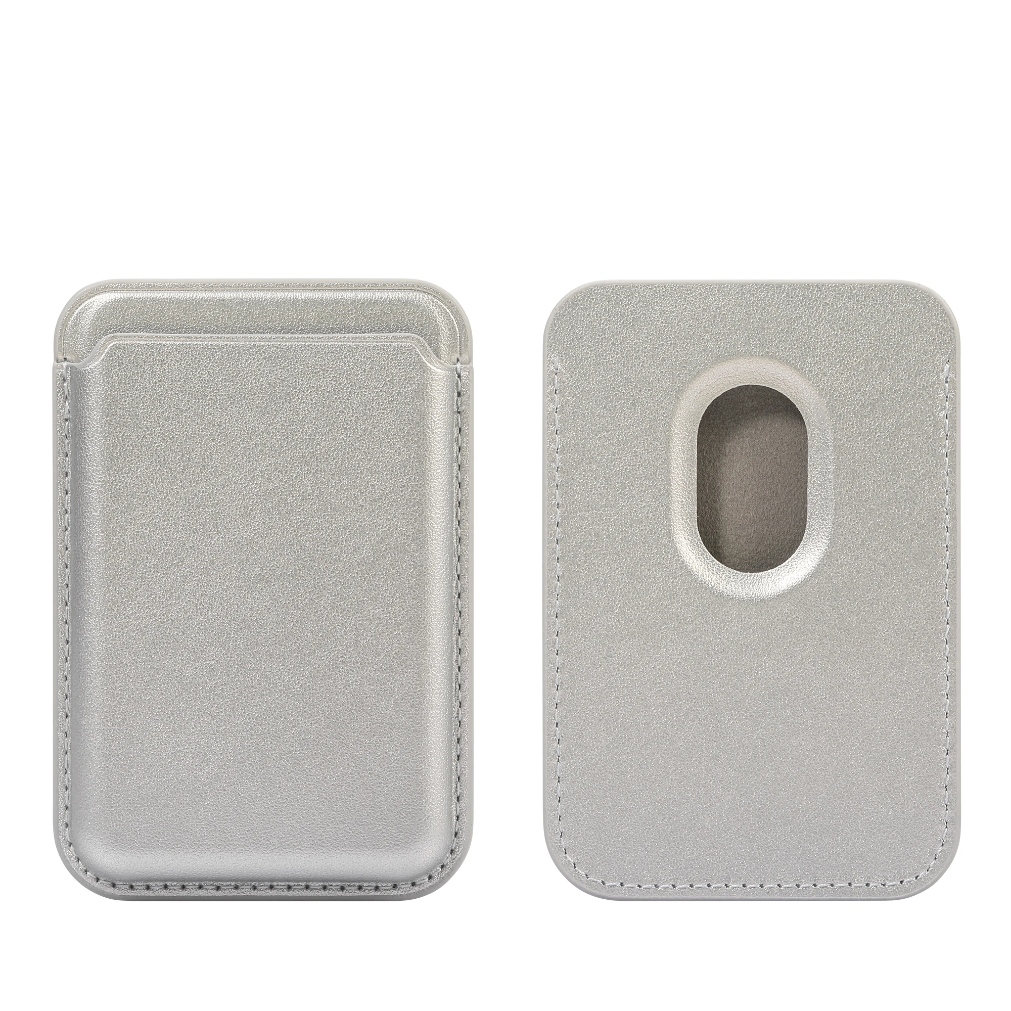 PU Leder Karte Tasche Geeignet Für Magsafe Magnetische Klebeband Magnetische Eisen Ring Telefon Fall Universal Karte Brieftasche – Detail 4