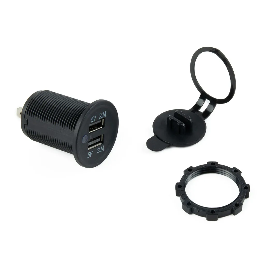 Motorcycles USB Socket Dual USB Data Cable Vehicle Connection 12V CBE Connectors Dual Double Dual USB Chargers