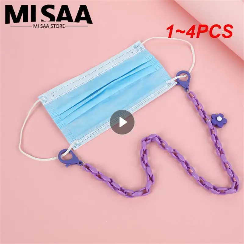 1~4PCS 70cm Fashion Acrylic Face Mask Chain Women Anti Slip Mask Strap Glasses Chains Neck Chain Mask Holder Neck Strap Mask