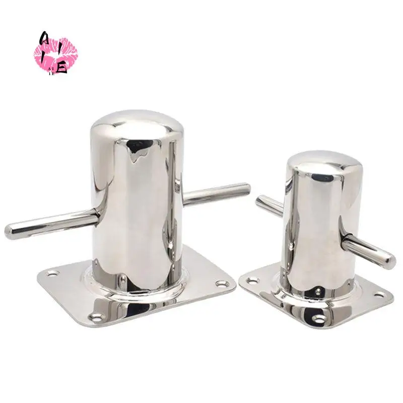 A11E-90/120MM Single Mooring Bitt Stainless Steel Single Mooring Bitt Heavy Duty Bollard Cleat Marine Accessories 2PCS