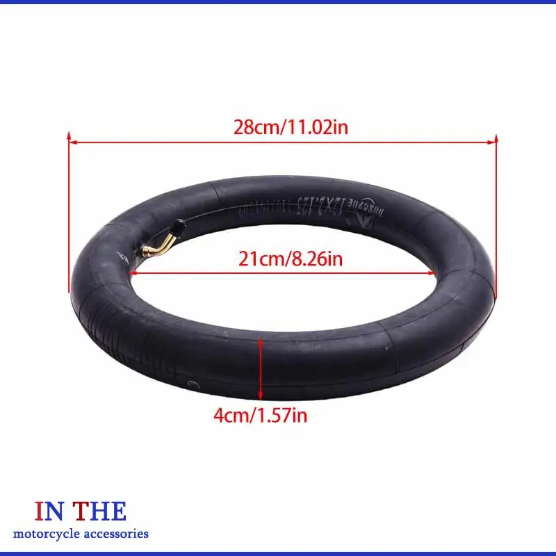 12x2.125/2.35 inner tube, 45 ° curved mouth inner tube, thickened leak proof scooter inflatable inner tube
