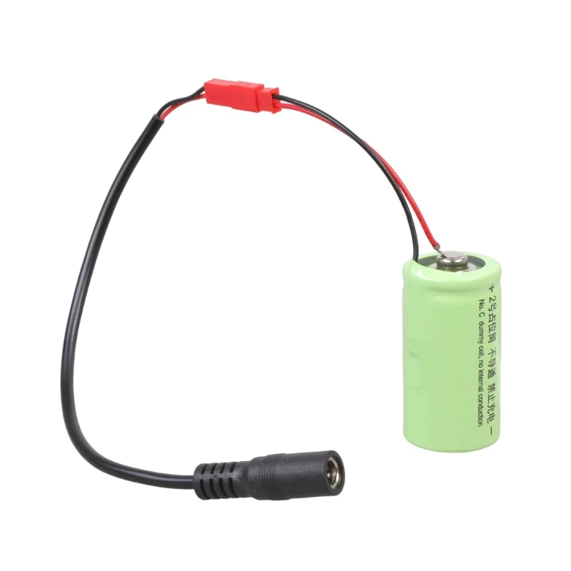 R6FF Plated Manganeses Steel Dummy Cell LR14 C For LED Lights Instrument Power Supply