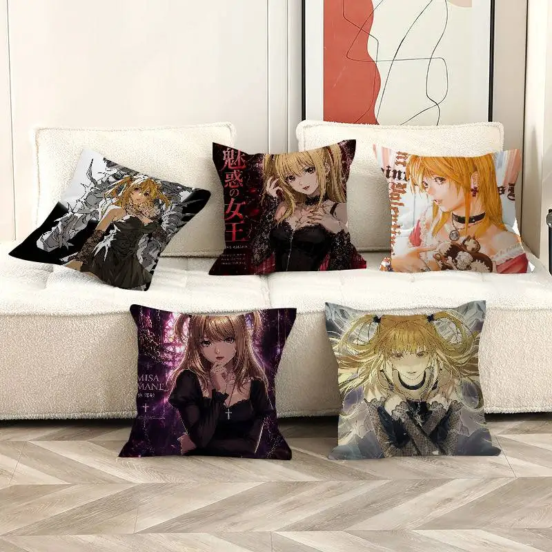 Misa D-Death N-Note Cross Pillow Gift Home Office Decoration Bedroom Sofa Car Cushion Cover Case 45x45