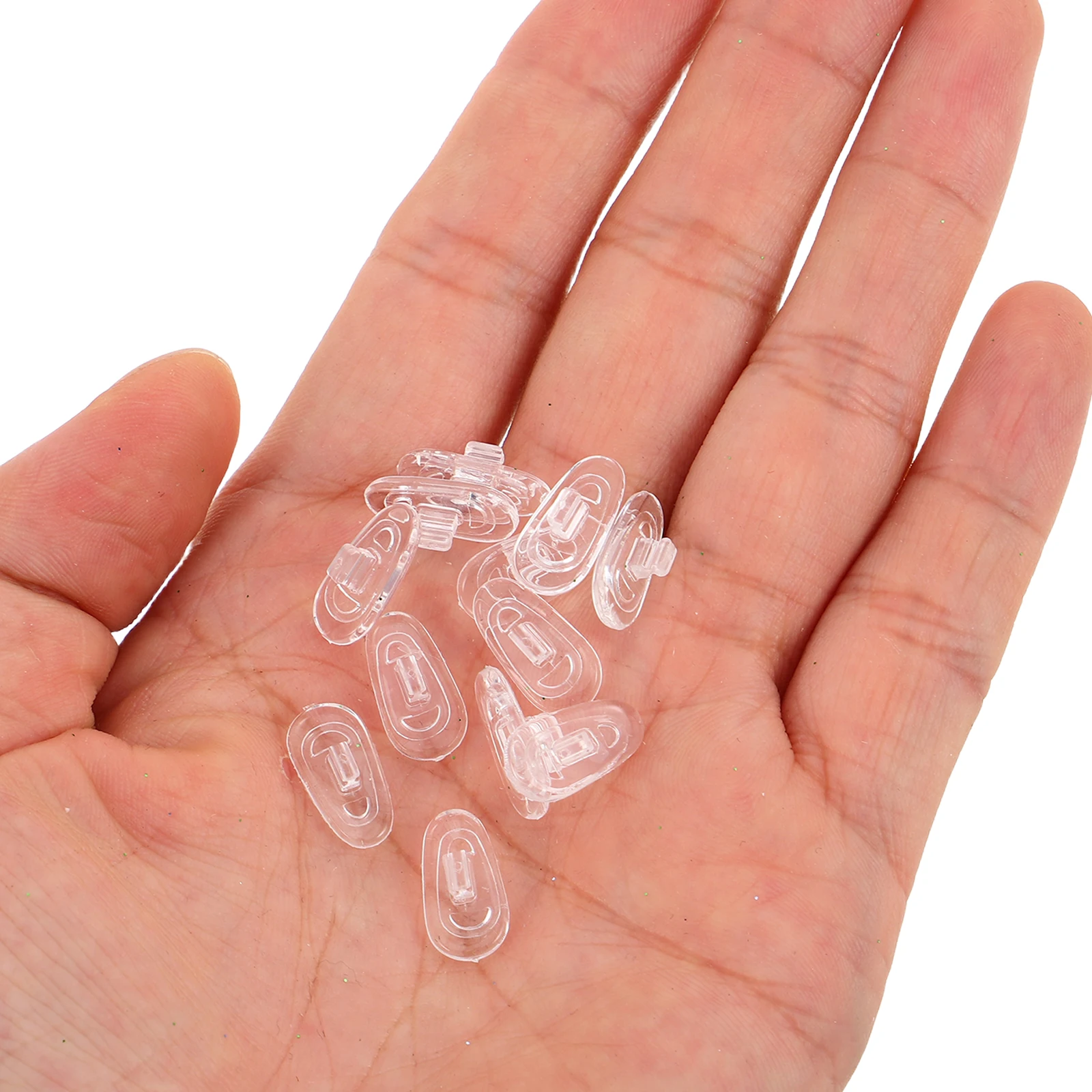 

200Pcs Eyeglass Nose Cushions Silicone Push in Glasses Nose Pads Soft Replacement Bridge Pads Anti Slip Glasses Accessories