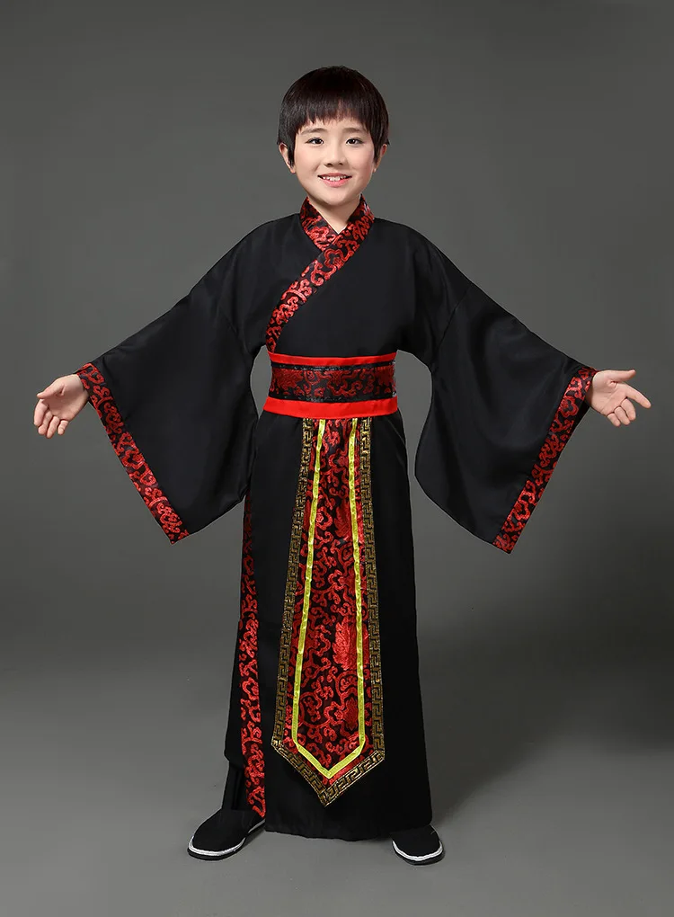 전통 고대 중국 의상 중국어 번체 당나라 Hanfu 드레스 아동 의류 코스프레 무대 공연 의상