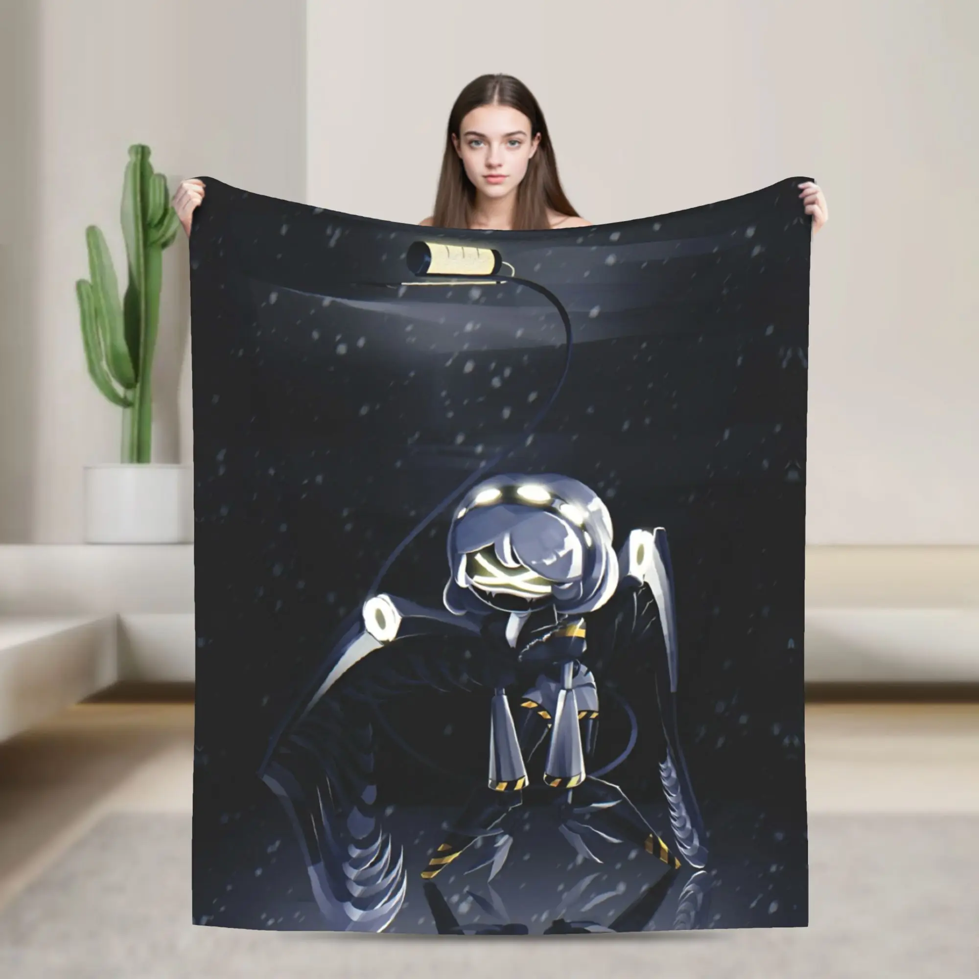 Murders Drones Fleece Throw Blanket Black Comedy Science Fiction Blanket for Home Outdoor Ultra-Soft Bedding Throws,