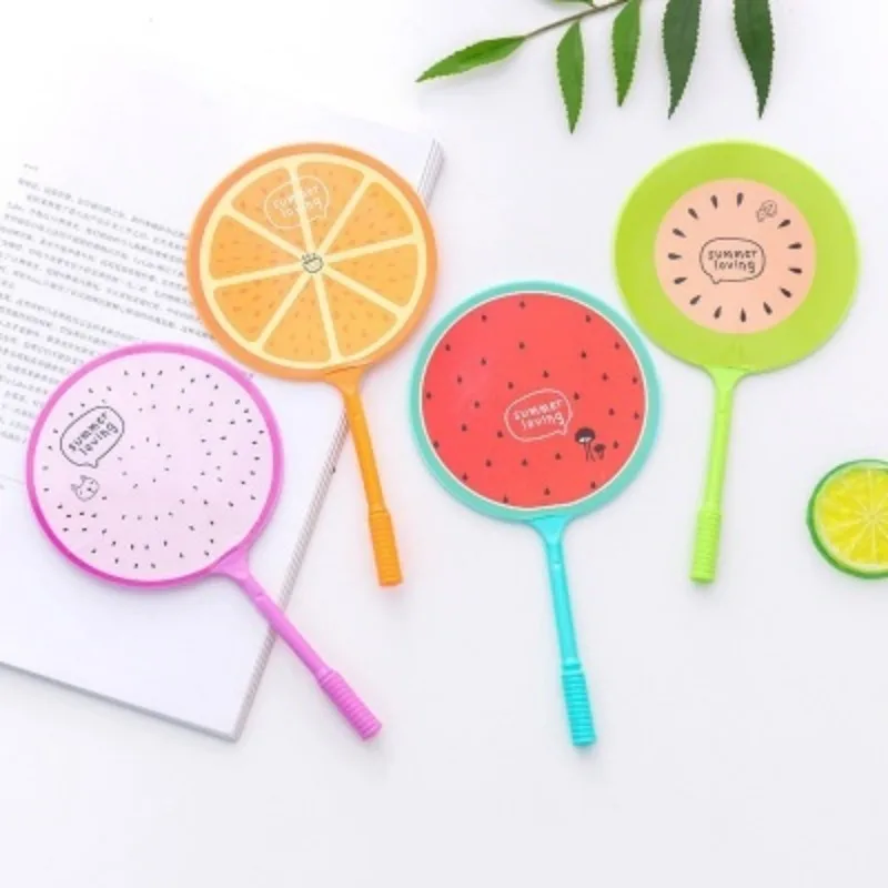 1Pcs Unique Ball Pen New Cartoon Cat Fan Shape Ballpoint Pen Student Learning School Supplies Color Random Handheld Fans