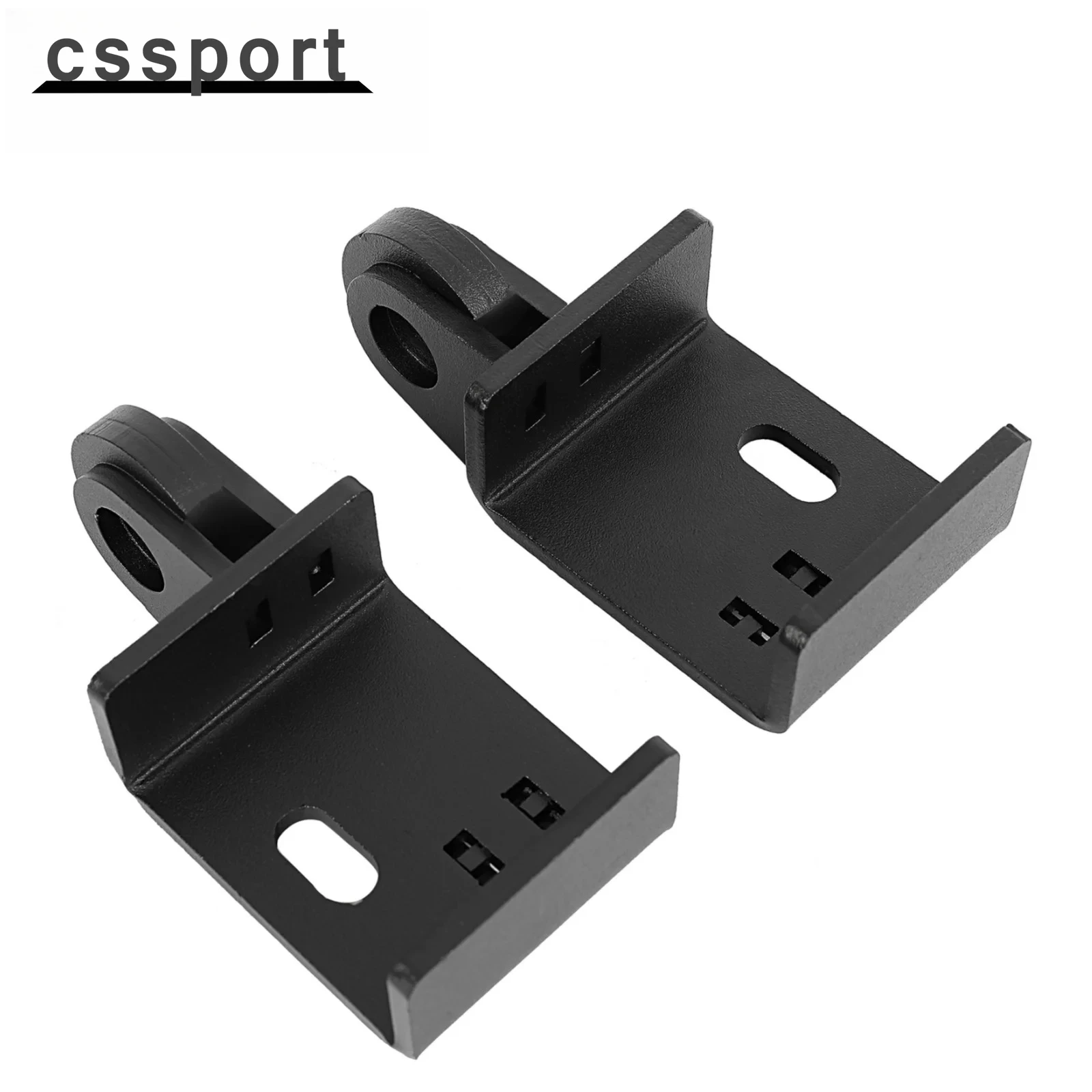 Durable 2pcs Steel Front Demon Tow Hook Mounting Brackets Shackles For 2009-2023 Toyota Tacoma Black GG-0001
