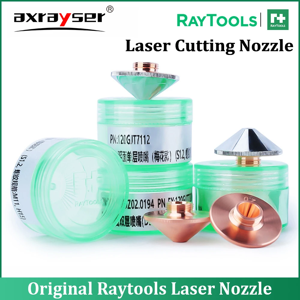 Original Raytools Laser Cutting Nozzle D32 H15 M14  Caliber1.0-5.0mm Single Double Chrome Nozzle for Raytools Cutting Head