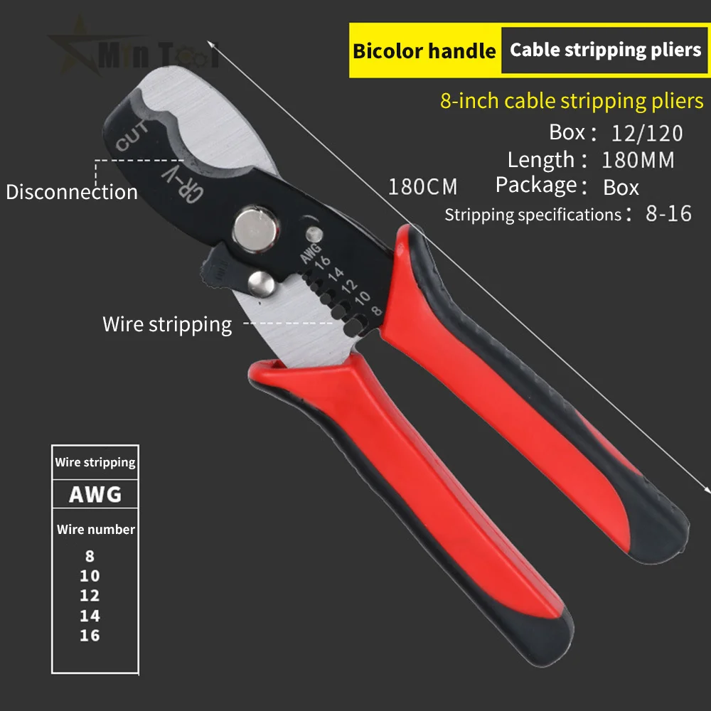 Multi Tool Pliers Crimping Pliers Wire Stripper Multi Snap Ring Terminals Crimpper Hand Tool for Elctrician Tool