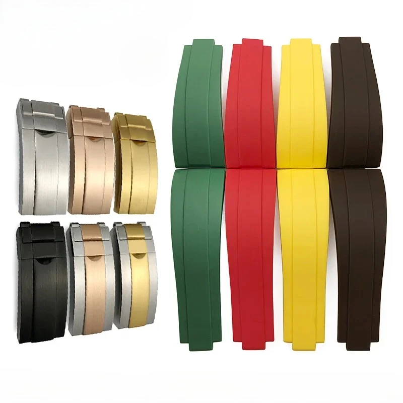 for Rolex Yacht Master Submariner Daytona GMT Strap OYSTERFLEX DEEPSEA Silicone Watchband  Rubber Watch band 20mm 21mm