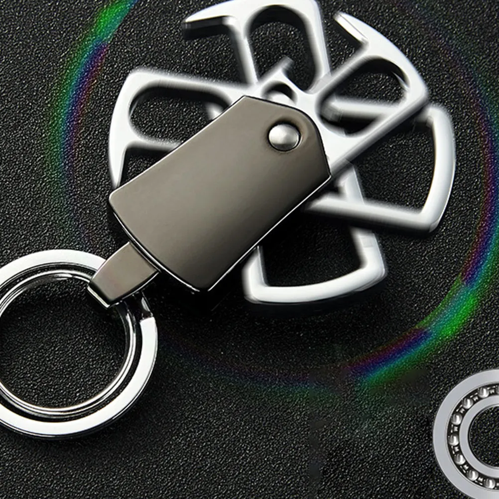 Premium Metal Key Ring Keychain Bottle Opener LED Light Function Rotating Anxiety Relief Compact Lightweight Key Pendant