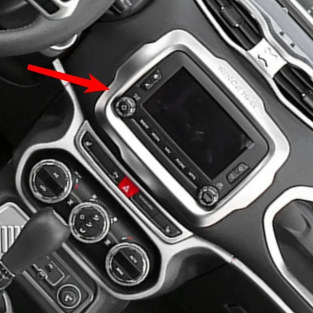 Car Center Console GPS Navigation Panel Frame Cover Trim For Jeep Renegade 2014 2015 2016 2017 Matte Interior Accessories