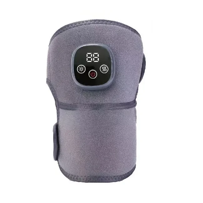 Hot 2000mAh Rechargeable Cordless Standard 3-Mode Vibration Knee Heating Massager Brace with 3 Operation Buttons