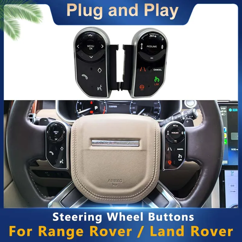 New Car Steering Wheel Touch Buttons For Land Rover Range Rover Vogue HSE Sport Discovery 5 LR5 L405 L494 2013-2017 Control Keys