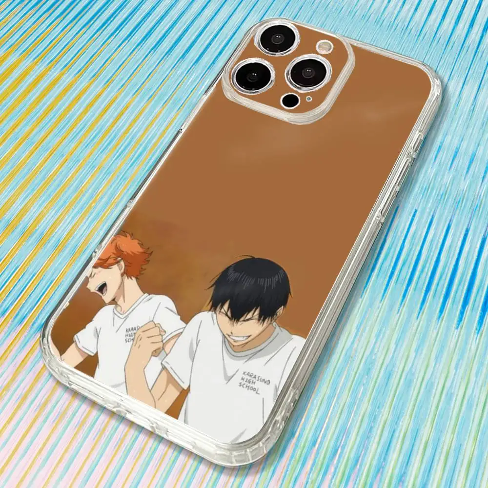 Amine H-Haikyuu Karasuno Phone Case For iPhone17,16,15,14,13,12,11 Plus,Pro Max Soft Transparent Cover
