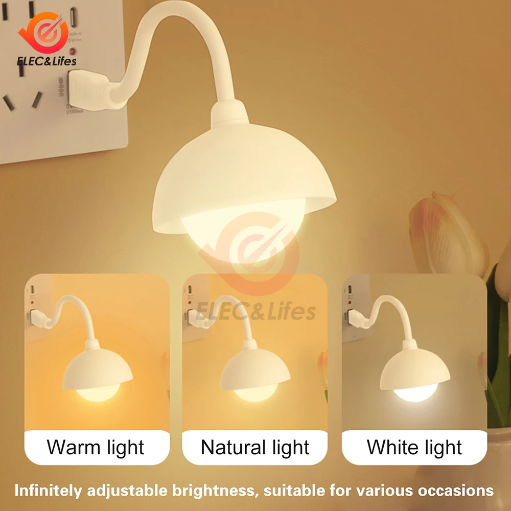 Lampada da tavolo intelligente Luce notturna con supporto per controllo vocale/remoto/touch Adattatore PC/USB/Power Bank alimentato per uso in camera da letto e ufficio