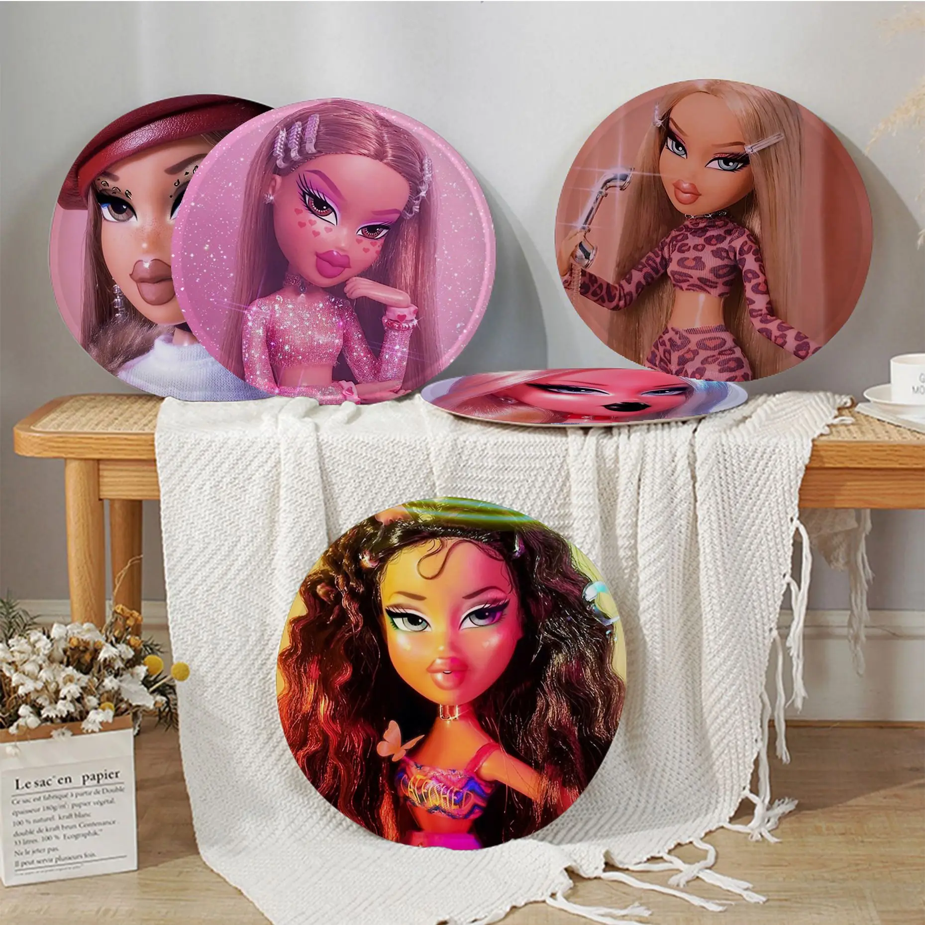 Lovely Doll Bratz Creative Chair Cushion Soft Office Car Seat Comfort Breathable 45x45cm Seat Mat