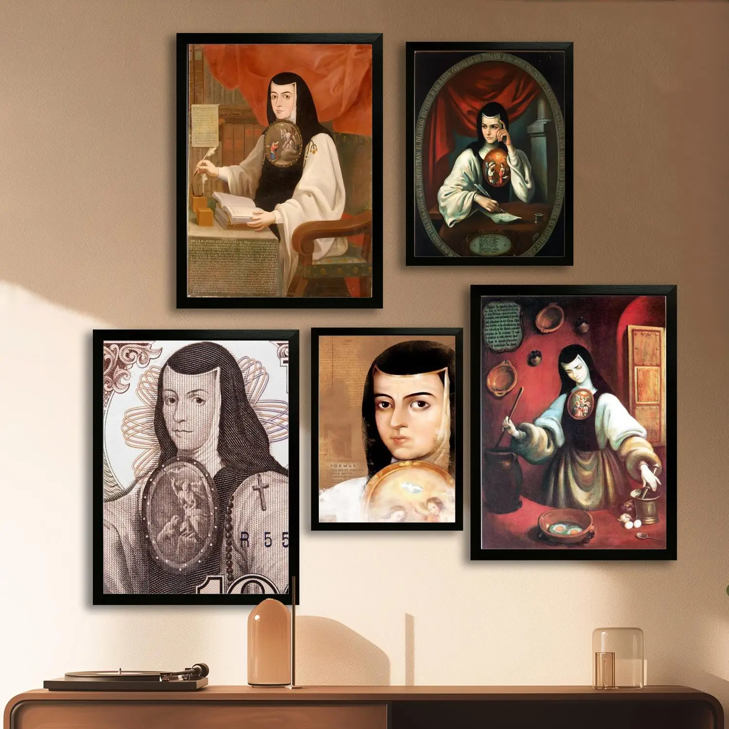 sor juana ines de la cruz Canvas Art Poster and Wall Art, Picture Print, Modern Family Bedroom Decor,Decorative painting