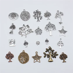 10pcs Tree Charms For Jewelry Making Pendant DIY Handmade Craft For Necklace Making Keychain Making