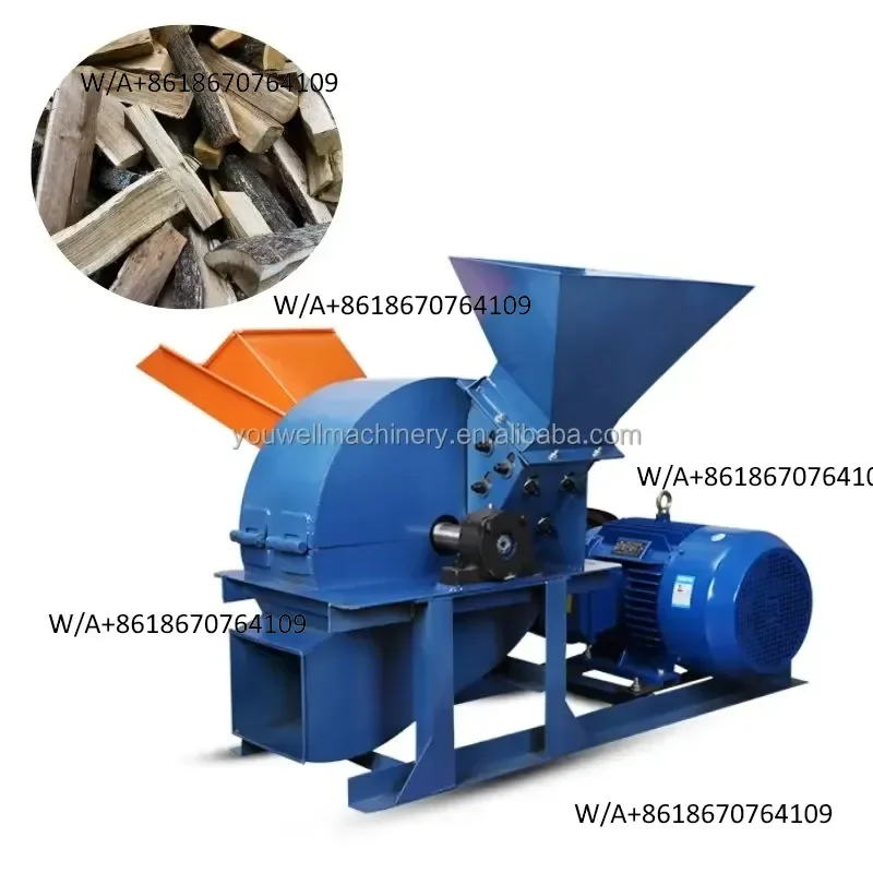 Multi-purpose High Productivity Wood Crusher Grinder Mill Machine with 11kw Motor and Engine 2T/H Capacity